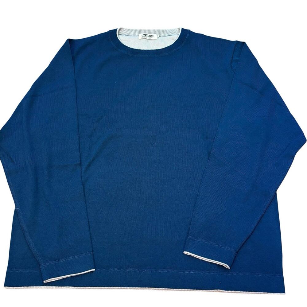 Mountain Khakis Cascade Merino Wool Crew Neck Sweater Deep Blue Men's XXL
